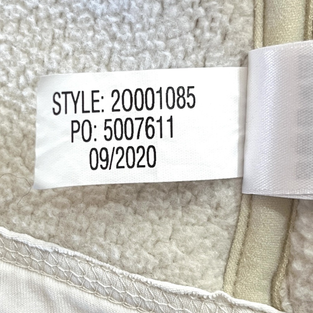 Vineyard Vines Open Front Fleece Vest Womens XS Ivory Oversize Long Length Shawl - Picture 9 of 9